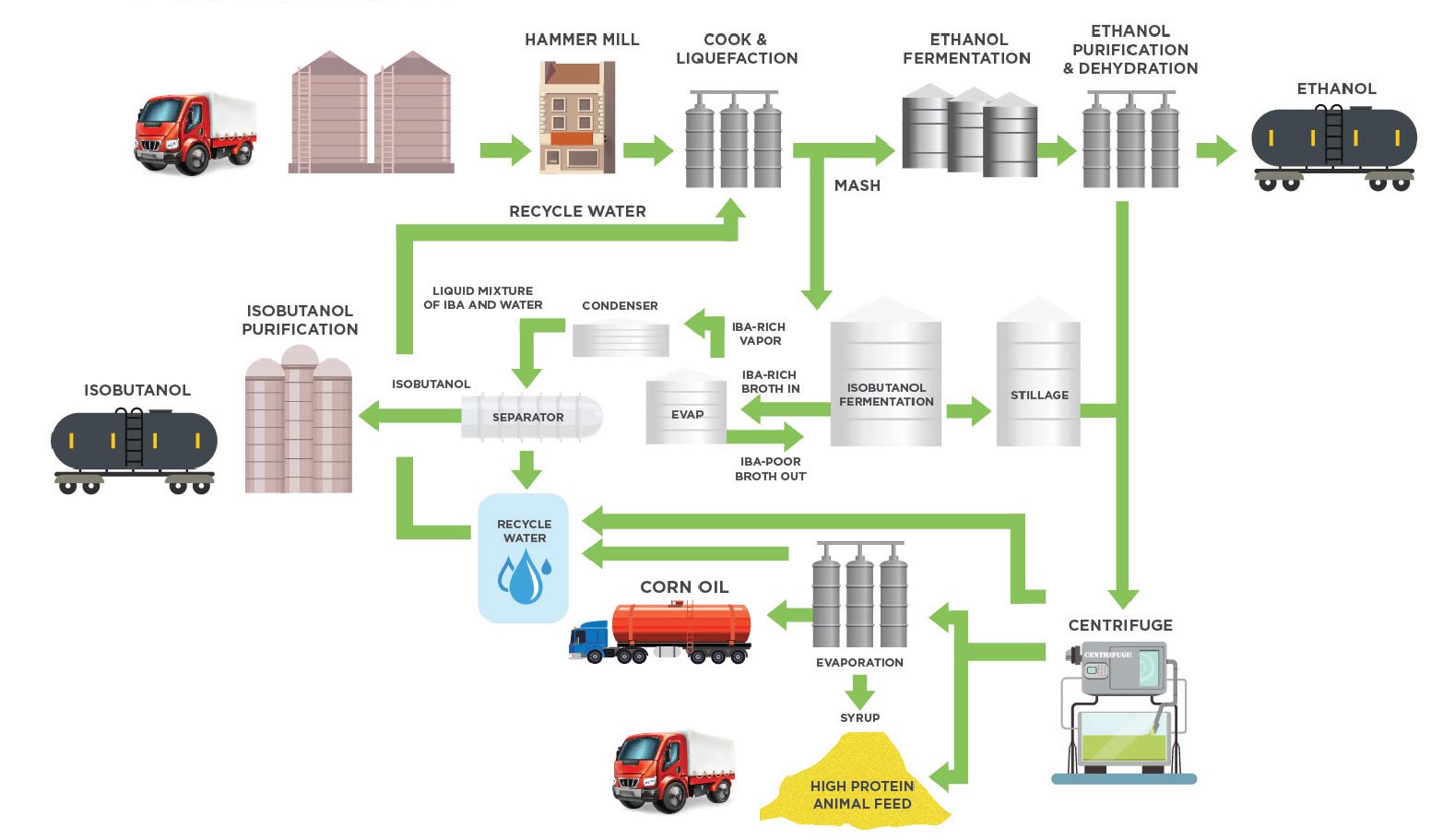 Isobutanol Is a Building Block for Renewable Fuels and Chemicals